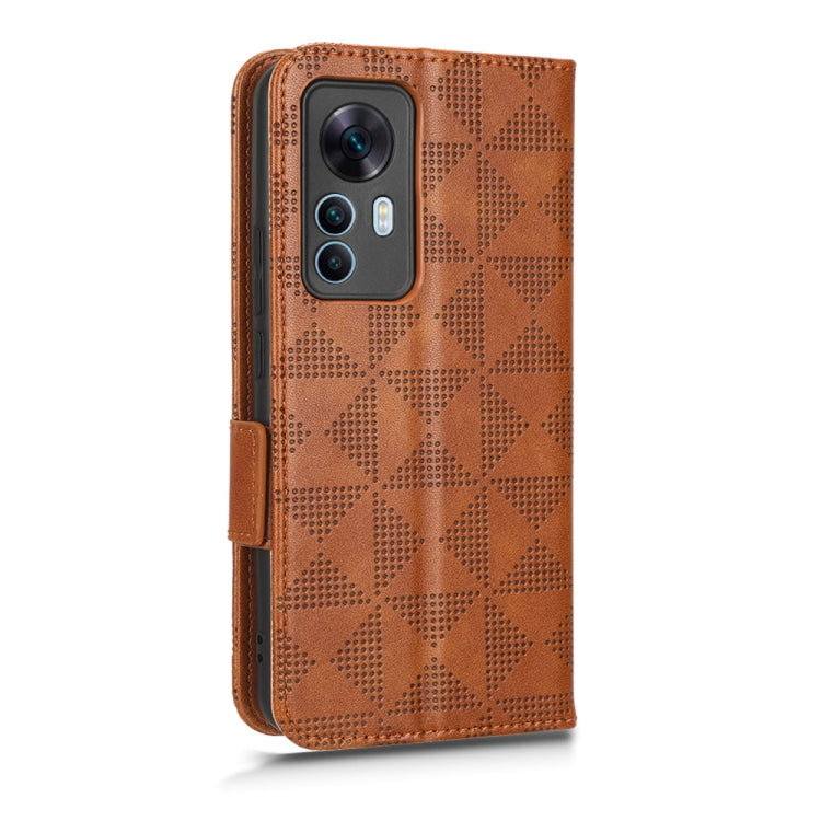 For Xiaomi 12T Symmetrical Triangle Leather Phone Case