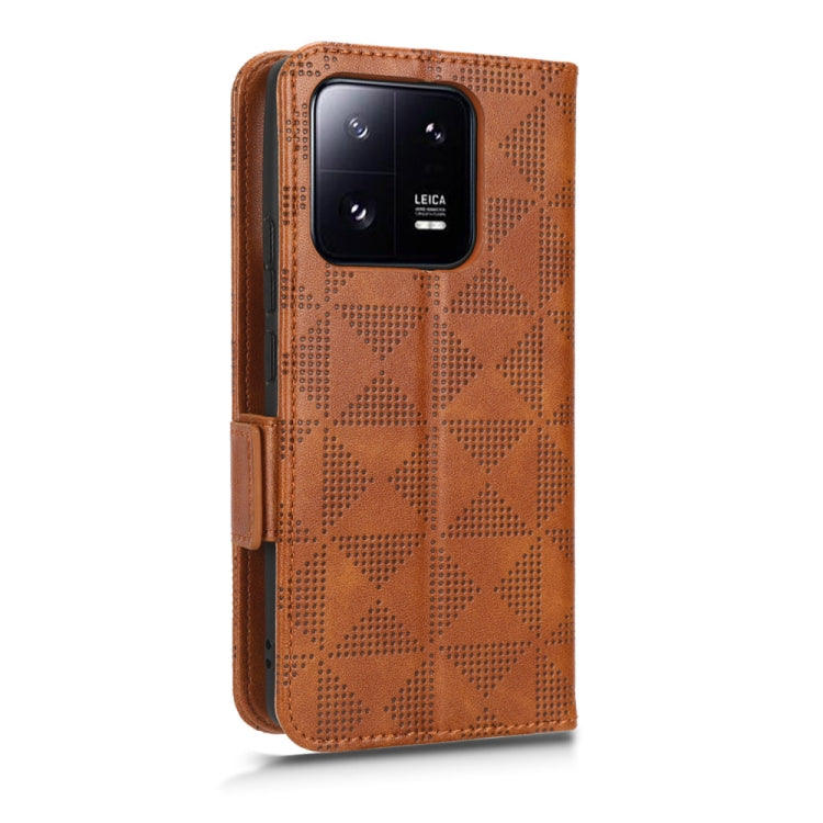 For Xiaomi 13 Pro Symmetrical Triangle Leather Phone Case