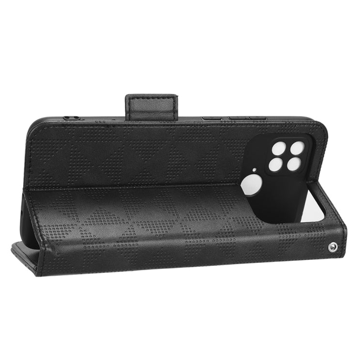 For Xiaomi Poco C40 Symmetrical Triangle Leather Phone Case