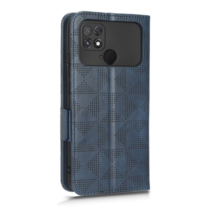 For Xiaomi Poco C40 Symmetrical Triangle Leather Phone Case