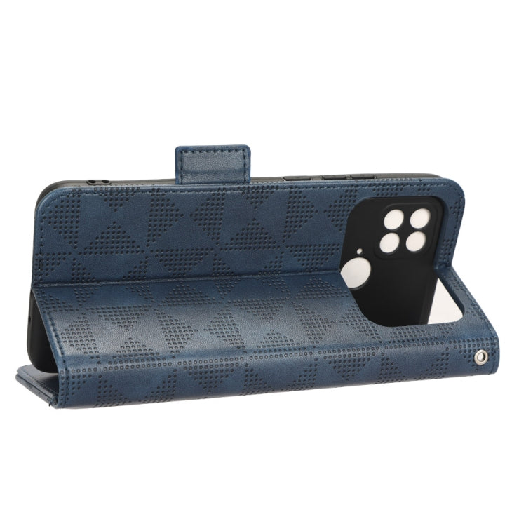 For Xiaomi Poco C40 Symmetrical Triangle Leather Phone Case