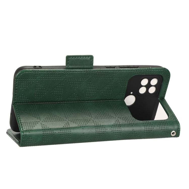 For Xiaomi Poco C40 Symmetrical Triangle Leather Phone Case