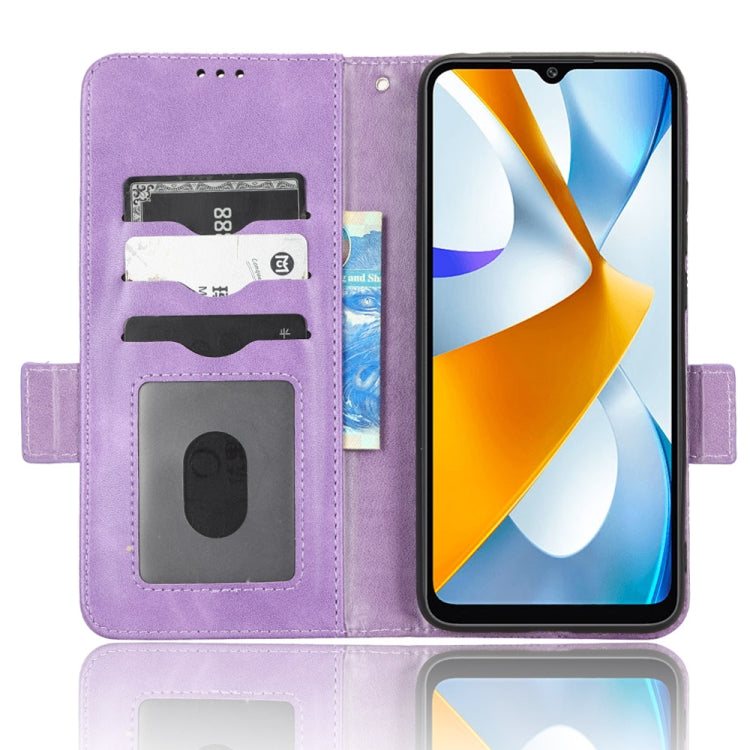 For Xiaomi Poco C40 Symmetrical Triangle Leather Phone Case