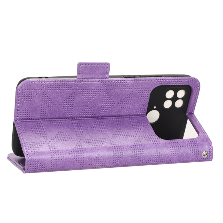 For Xiaomi Poco C40 Symmetrical Triangle Leather Phone Case