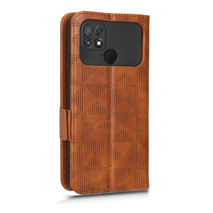 For Xiaomi Poco C40 Symmetrical Triangle Leather Phone Case