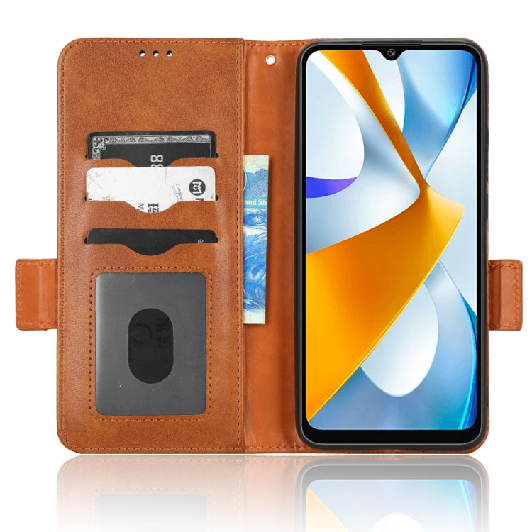 For Xiaomi Poco C40 Symmetrical Triangle Leather Phone Case