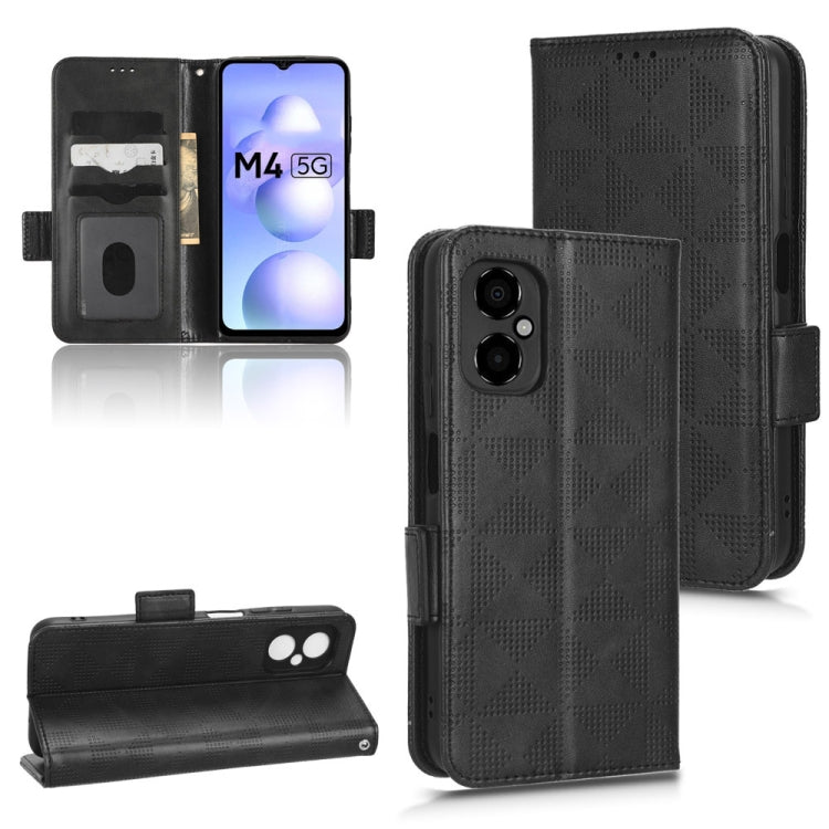 For Xiaomi Poco M4 5G Symmetrical Triangle Leather Phone Case