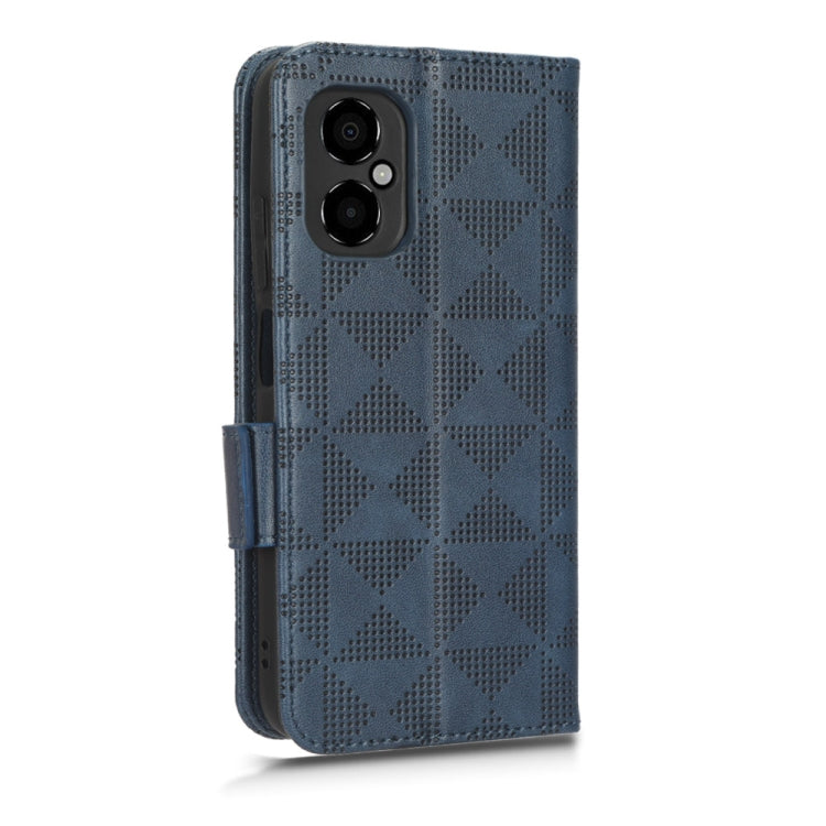 For Xiaomi Poco M4 5G Symmetrical Triangle Leather Phone Case
