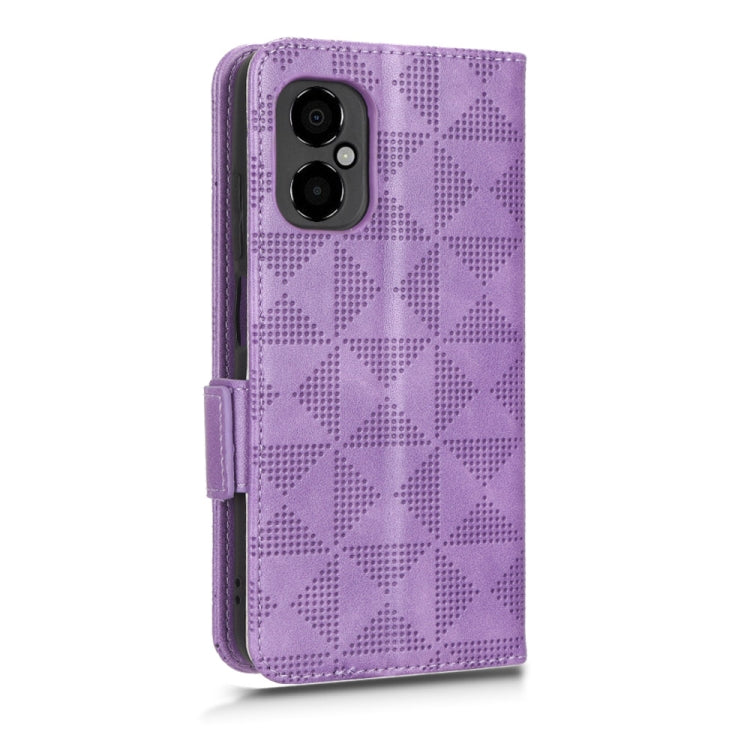 For Xiaomi Poco M4 5G Symmetrical Triangle Leather Phone Case