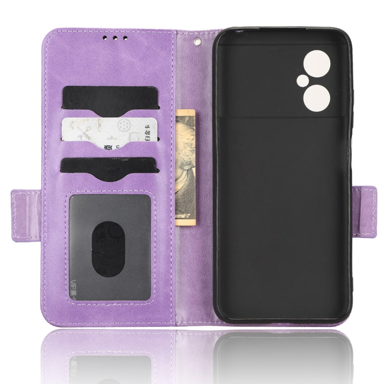 For Xiaomi Poco M4 5G Symmetrical Triangle Leather Phone Case