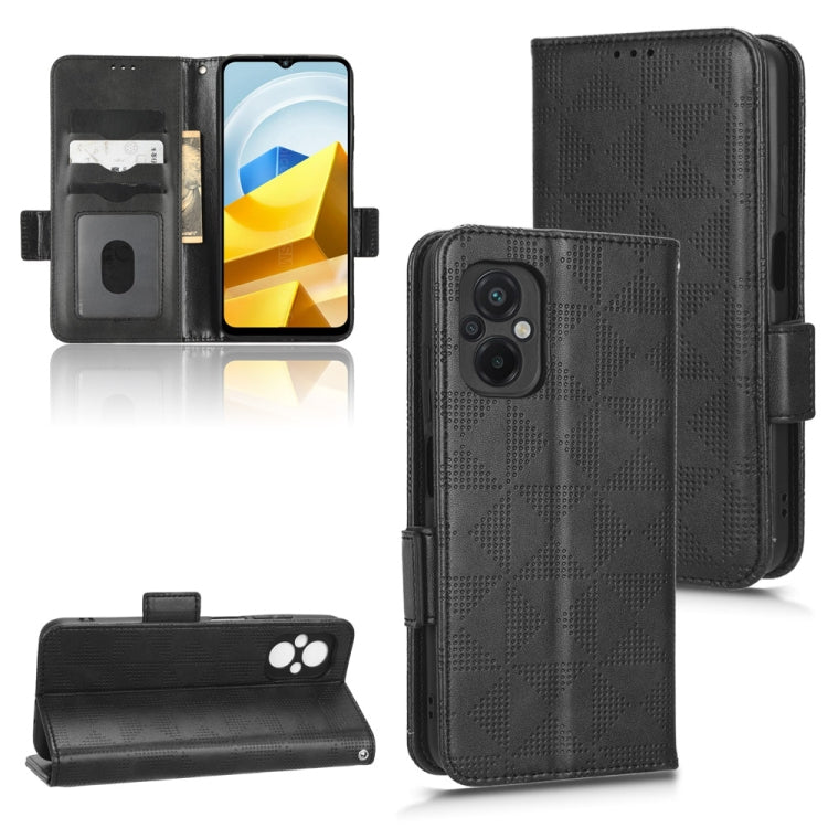 For Xiaomi Poco M5 4G Symmetrical Triangle Leather Phone Case