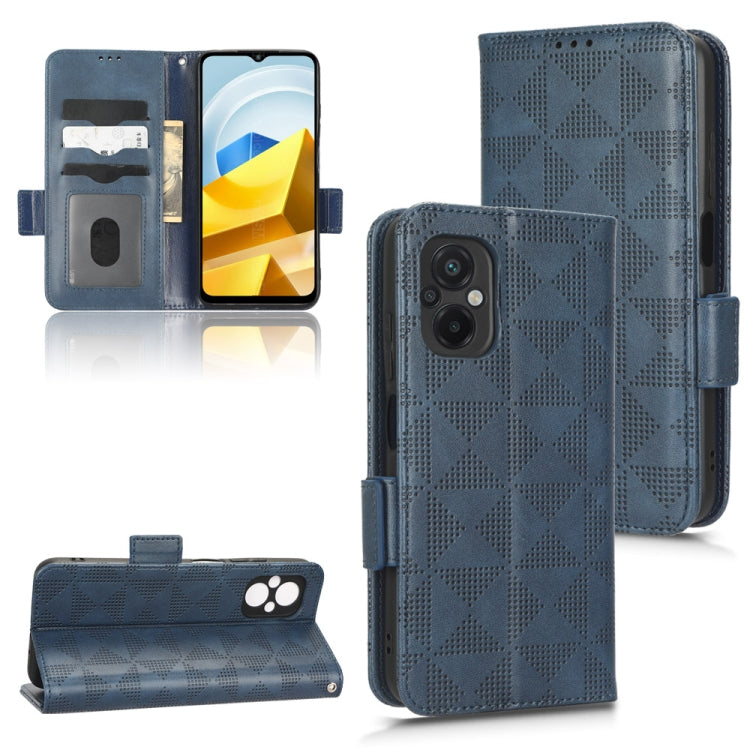 For Xiaomi Poco M5 4G Symmetrical Triangle Leather Phone Case