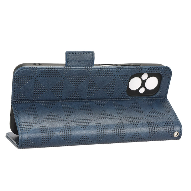 For Xiaomi Poco M5 4G Symmetrical Triangle Leather Phone Case