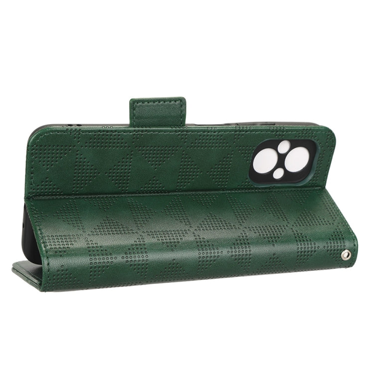 For Xiaomi Poco M5 4G Symmetrical Triangle Leather Phone Case