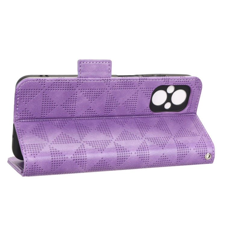 For Xiaomi Poco M5 4G Symmetrical Triangle Leather Phone Case