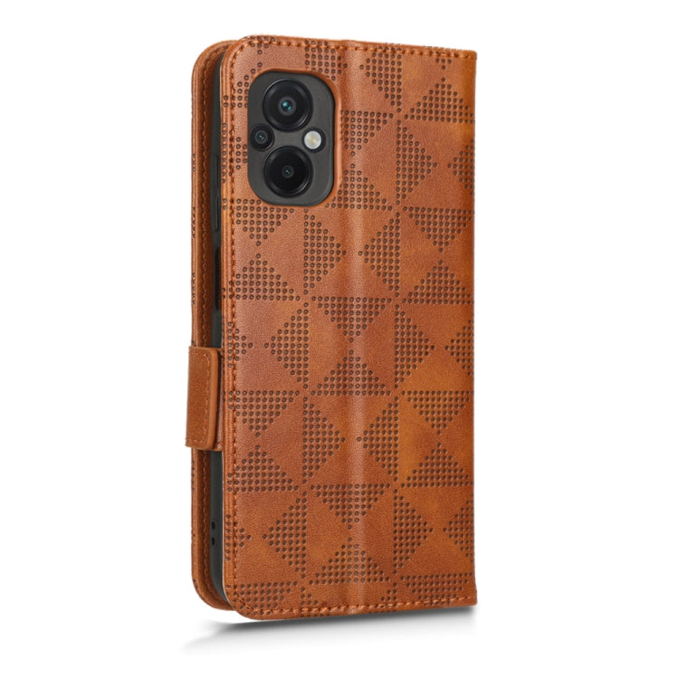 For Xiaomi Poco M5 4G Symmetrical Triangle Leather Phone Case