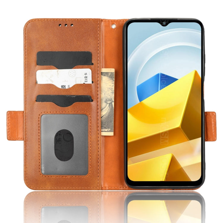 For Xiaomi Poco M5 4G Symmetrical Triangle Leather Phone Case