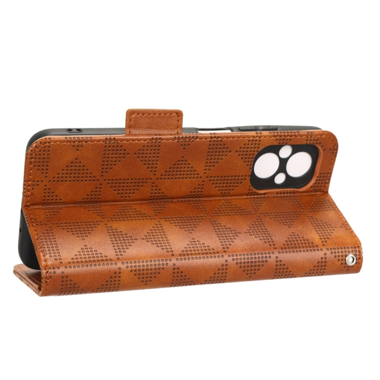 For Xiaomi Poco M5 4G Symmetrical Triangle Leather Phone Case