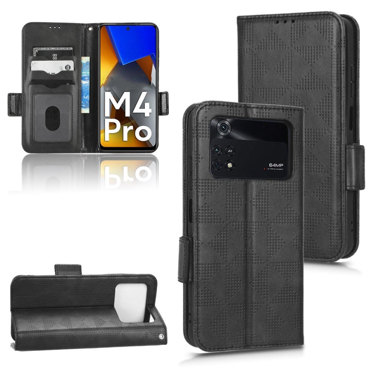 For Xiaomi Poco M4 Pro 4G Symmetrical Triangle Leather Phone Case