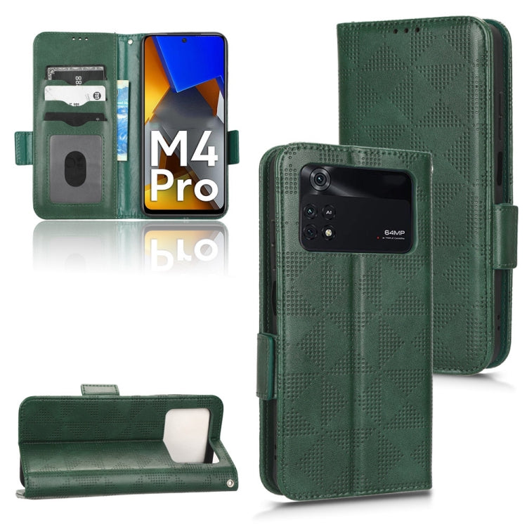 For Xiaomi Poco M4 Pro 4G Symmetrical Triangle Leather Phone Case