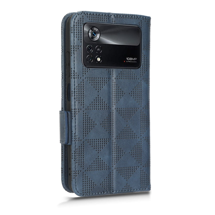 For Xiaomi Poco X4 Pro 5G Symmetrical Triangle Leather Phone Case