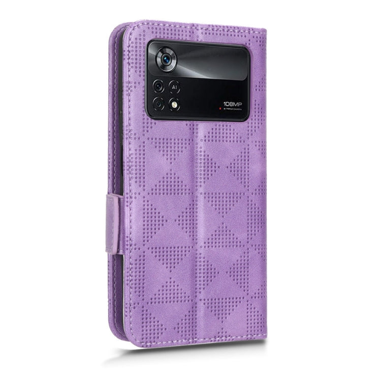 For Xiaomi Poco X4 Pro 5G Symmetrical Triangle Leather Phone Case