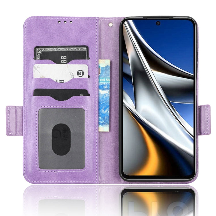 For Xiaomi Poco X4 Pro 5G Symmetrical Triangle Leather Phone Case