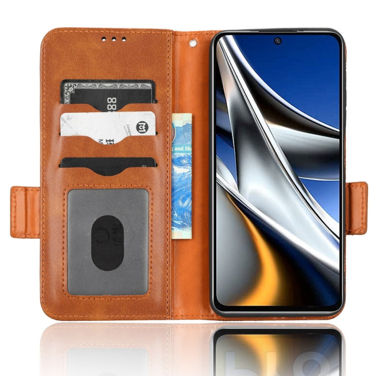 For Xiaomi Poco X4 Pro 5G Symmetrical Triangle Leather Phone Case