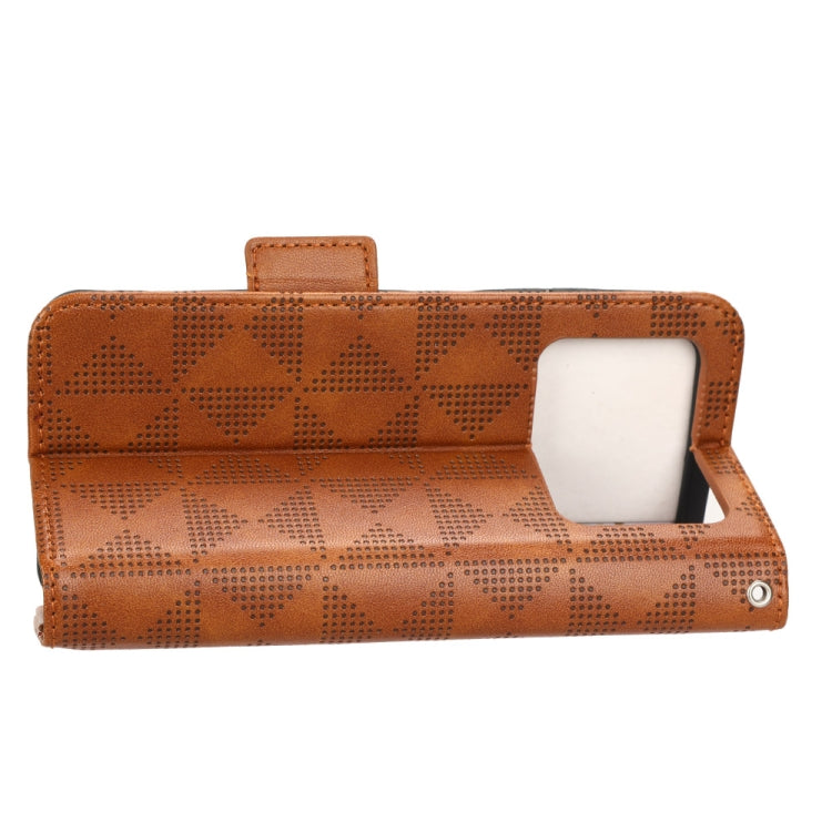 For Xiaomi Poco X4 Pro 5G Symmetrical Triangle Leather Phone Case