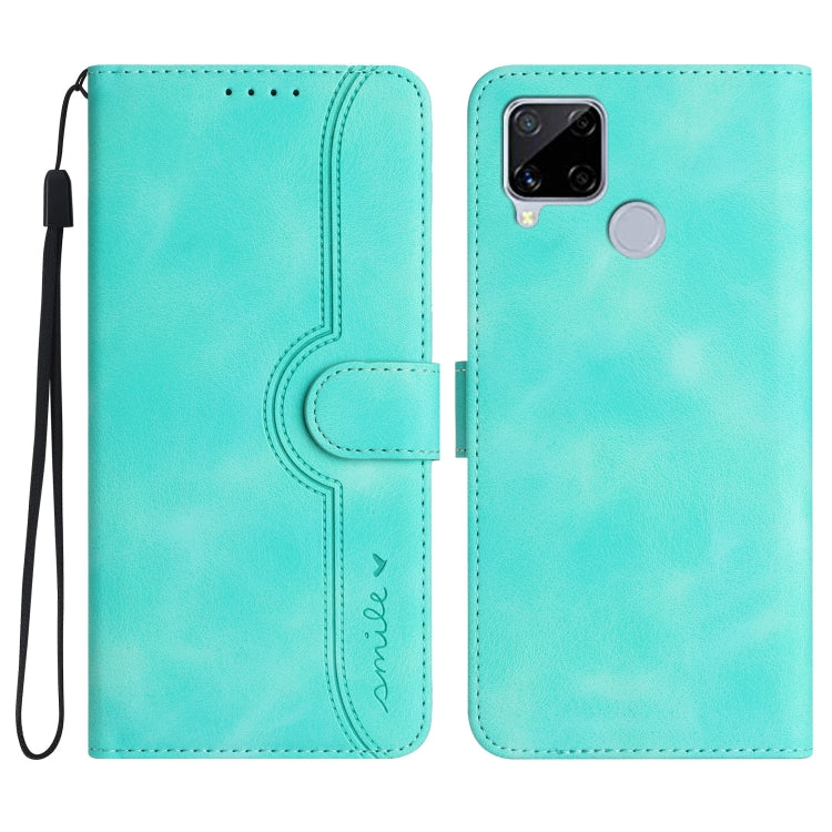 Heart Pattern Skin Feel Leather Phone Case For Realme C15/C12/Narzo 20/7i Global/Narzo 30A/C25/C25s