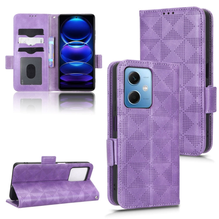 For Xiaomi Redmi Note 12 5G Global Symmetrical Triangle Leather Phone Case