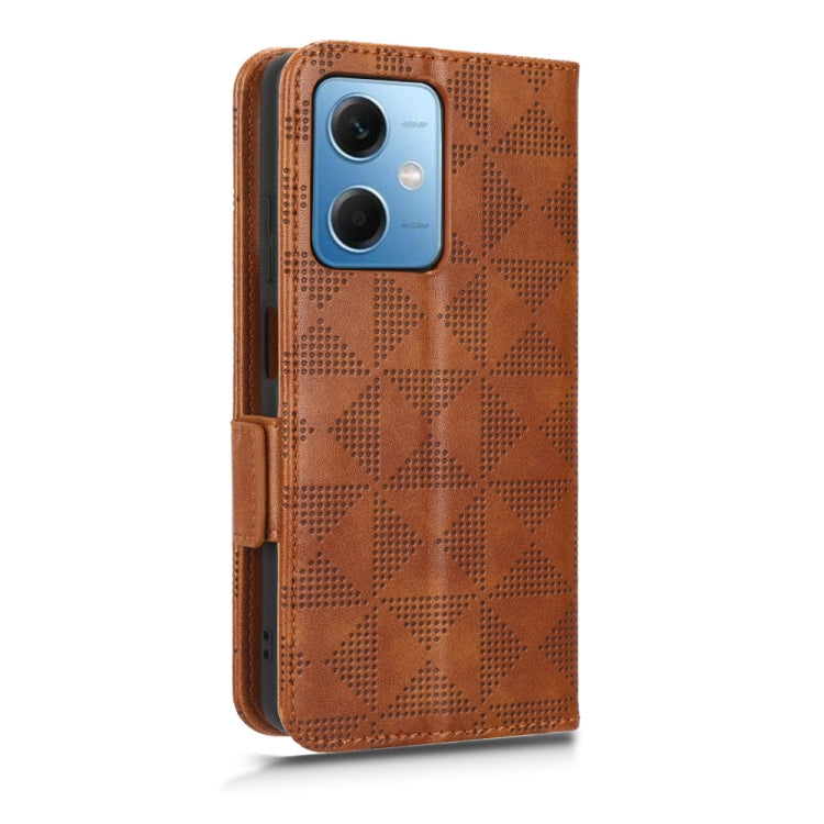 For Xiaomi Redmi Note 12 5G Global Symmetrical Triangle Leather Phone Case
