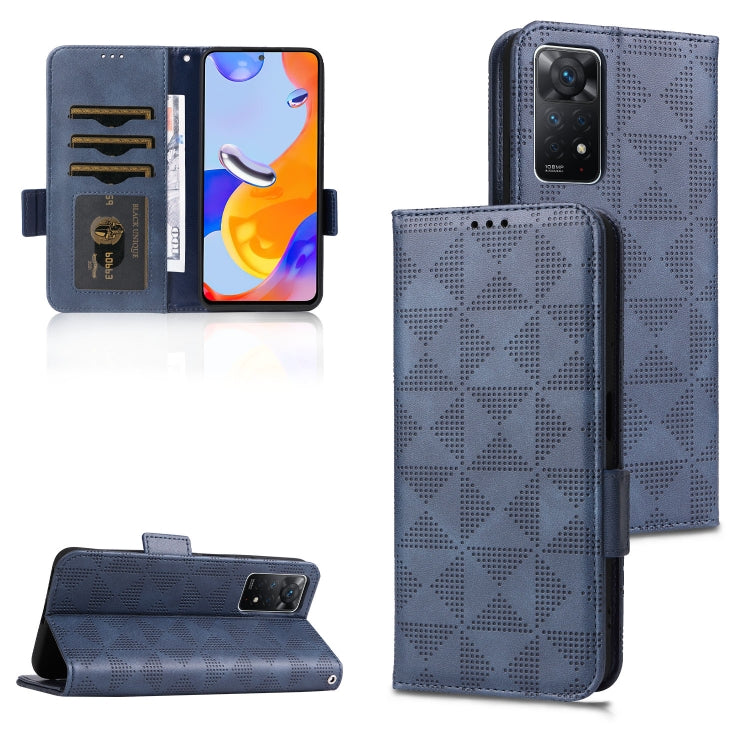 For Xiaomi Redmi Note 11 Pro Global Symmetrical Triangle Leather Phone Case