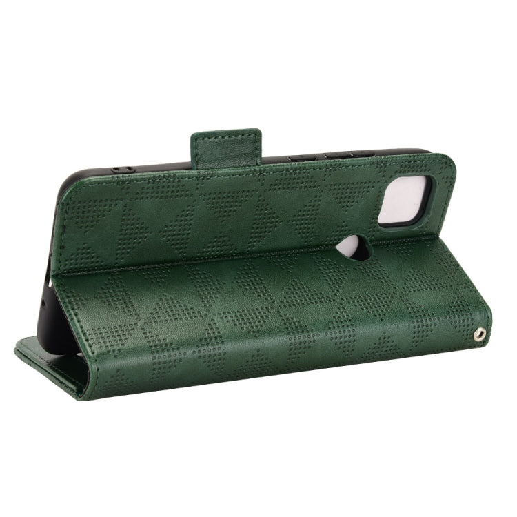 For Xiaomi Redmi 10A / 9C Symmetrical Triangle Leather Phone Case