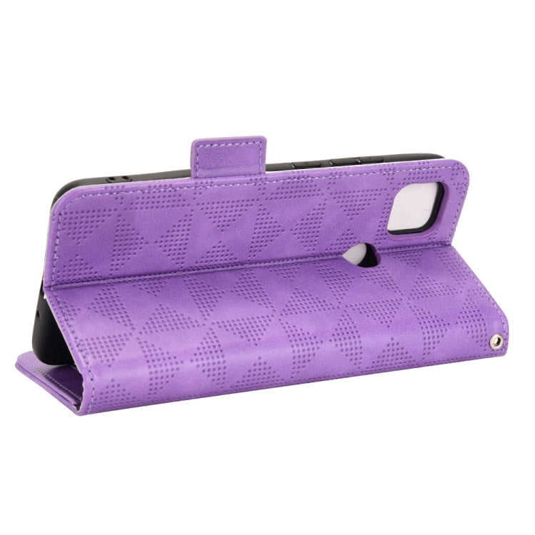 For Xiaomi Redmi 10A / 9C Symmetrical Triangle Leather Phone Case