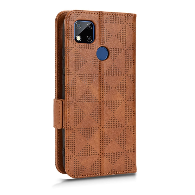 For Xiaomi Redmi 10A / 9C Symmetrical Triangle Leather Phone Case