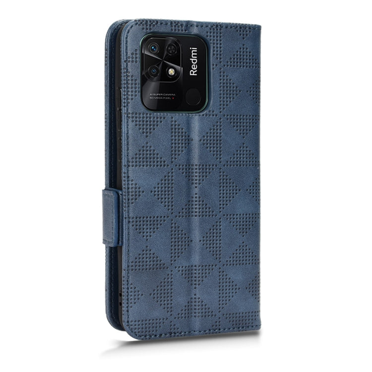 For Xiaomi Redmi 10C Symmetrical Triangle Leather Phone Case