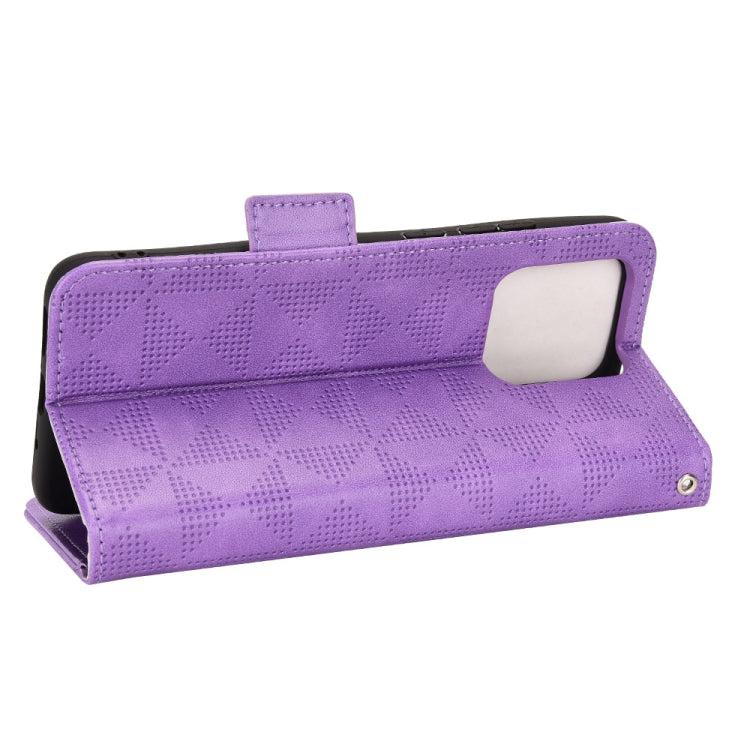 For Xiaomi Redmi 10C Symmetrical Triangle Leather Phone Case