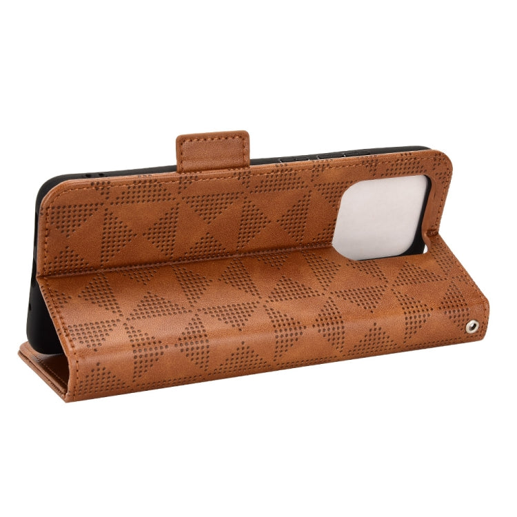 For Xiaomi Redmi 10C Symmetrical Triangle Leather Phone Case