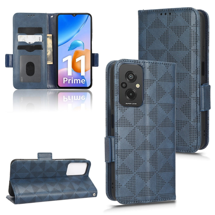 For Xiaomi Redmi 11 Prime 4G Symmetrical Triangle Leather Phone Case