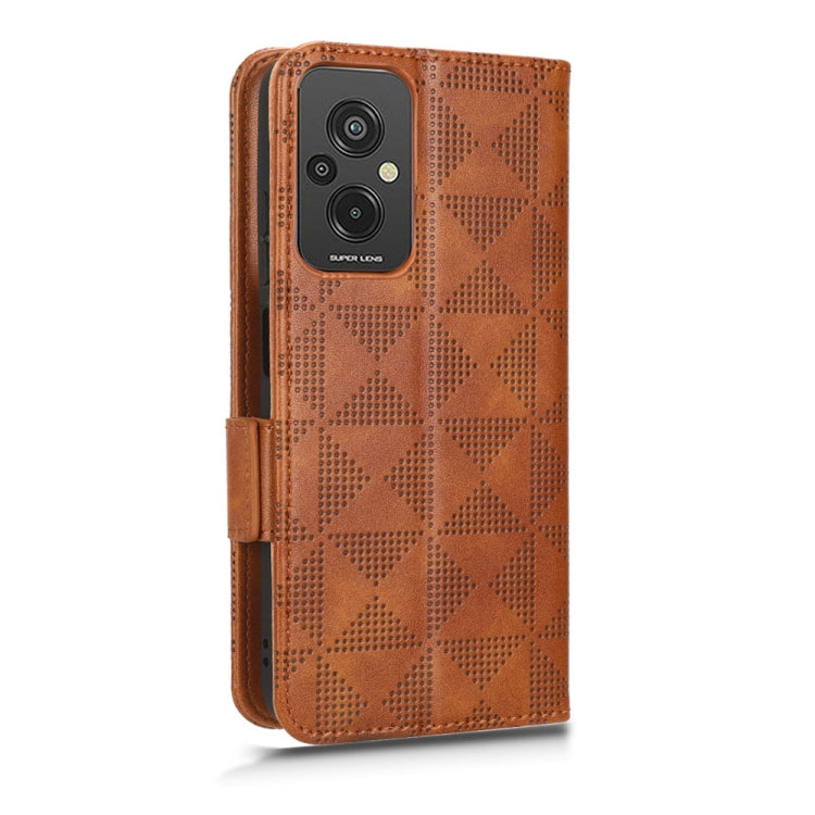 For Xiaomi Redmi 11 Prime 4G Symmetrical Triangle Leather Phone Case