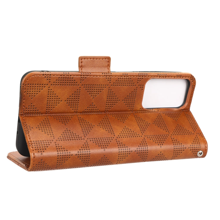 For Xiaomi Redmi 11 Prime 4G Symmetrical Triangle Leather Phone Case