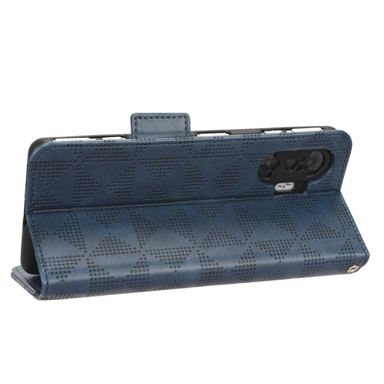 For Xiaomi Redmi K40 Gaming / Poco F3 GT Symmetrical Triangle Leather Phone Case