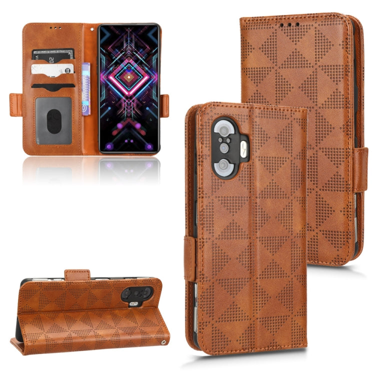 For Xiaomi Redmi K40 Gaming / Poco F3 GT Symmetrical Triangle Leather Phone Case