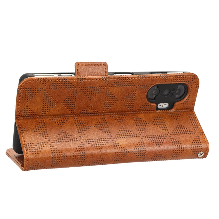 For Xiaomi Redmi K40 Gaming / Poco F3 GT Symmetrical Triangle Leather Phone Case