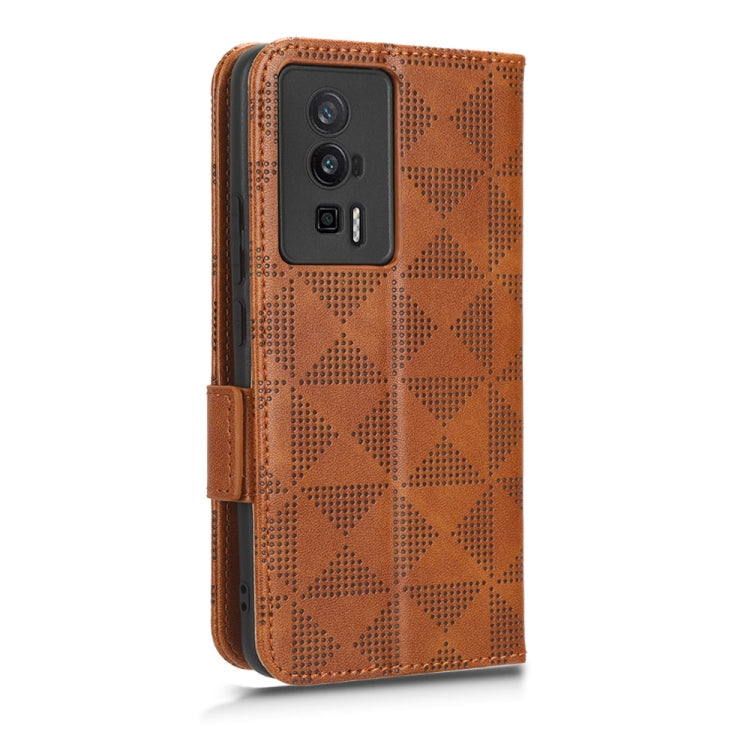 For Xiaomi Redmi K60 5G / K60 Pro Symmetrical Triangle Leather Phone Case