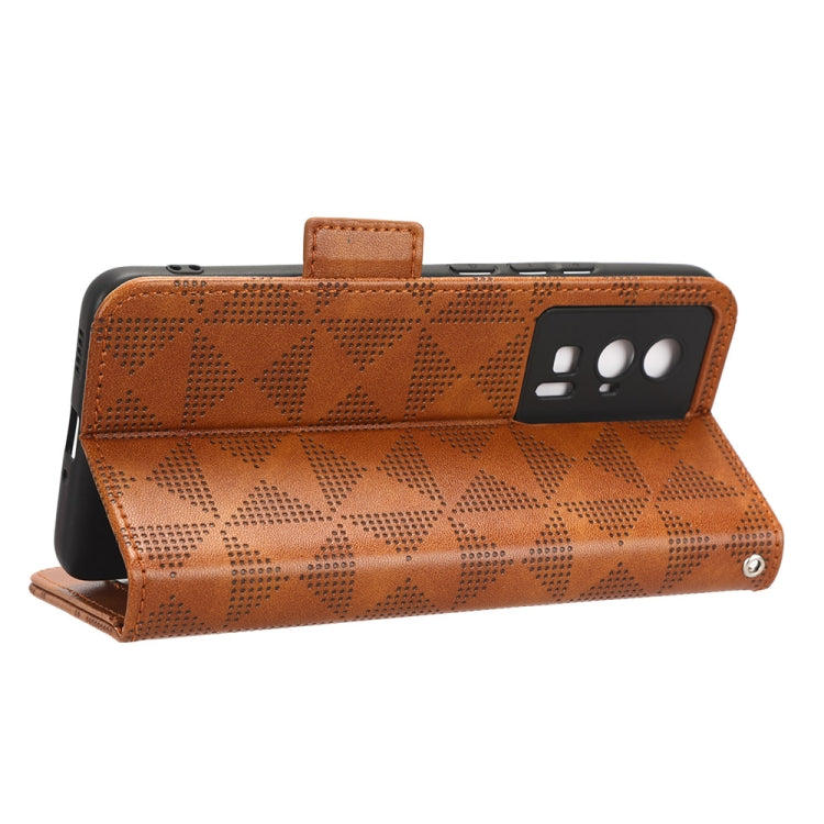 For Xiaomi Redmi K60 5G / K60 Pro Symmetrical Triangle Leather Phone Case