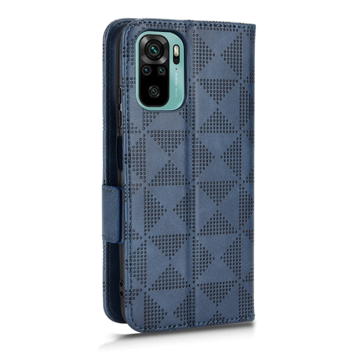 For Xiaomi Redmi Note 10 4G / 10S Symmetrical Triangle Leather Phone Case