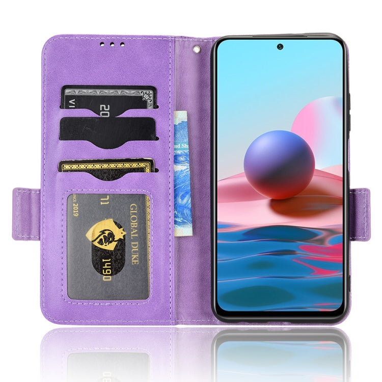 For Xiaomi Redmi Note 10 4G / 10S Symmetrical Triangle Leather Phone Case