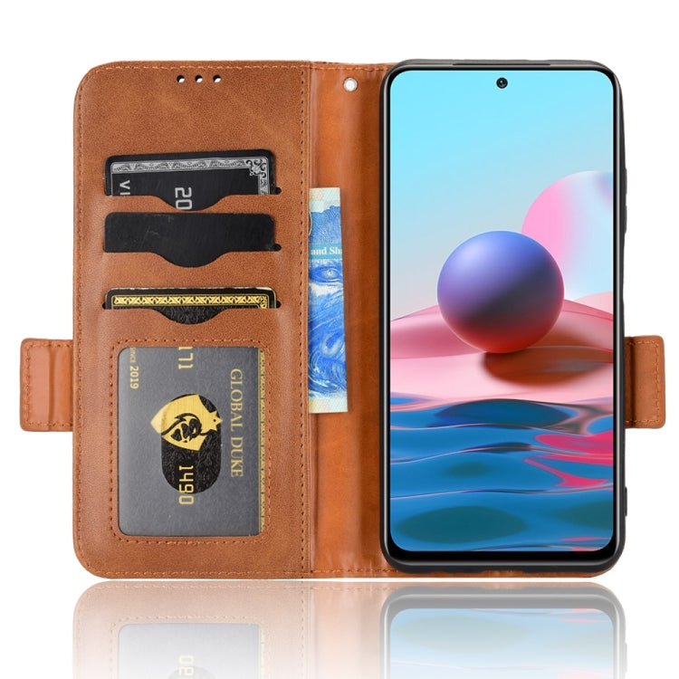 For Xiaomi Redmi Note 10 4G / 10S Symmetrical Triangle Leather Phone Case